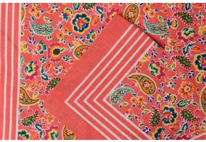 Zakdoeken Paisley Print Koraal