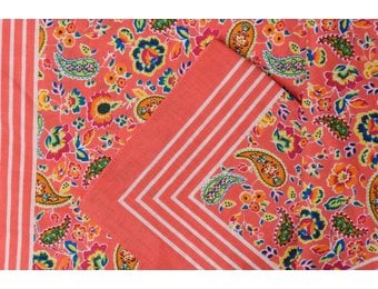 Zakdoeken Paisley Print Koraal