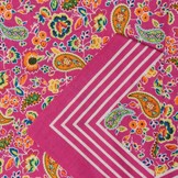 Zakdoeken Paisley Print Fuchsia