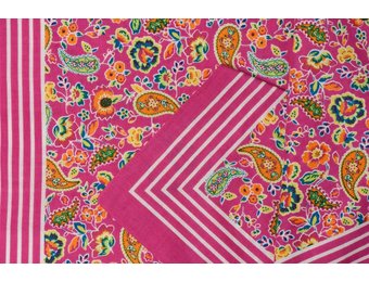 Zakdoeken Paisley Print Fuchsia