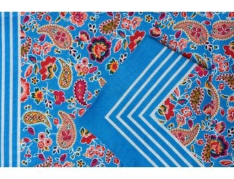 Zakdoeken Paisley Print Blauw