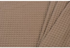 Wafel Katoen, Taupe - Bruin