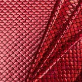 Lycra Bedrukt Met Kleine Schubben Rood