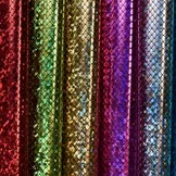 Lycra Bedrukt Met Kleine Schubben Rood