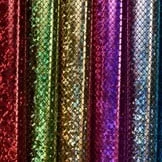 Lycra Bedrukt Met Kleine Schubben Goud