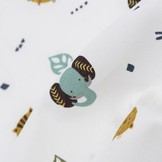 Katoen Poplin Elephants and Lions