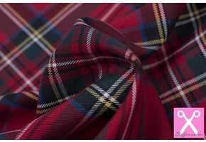 Schotse ruit met stretch rood