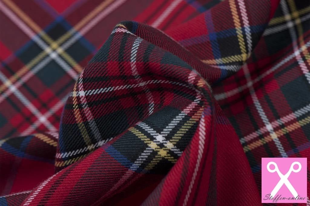 Schotse ruit met stretch rood