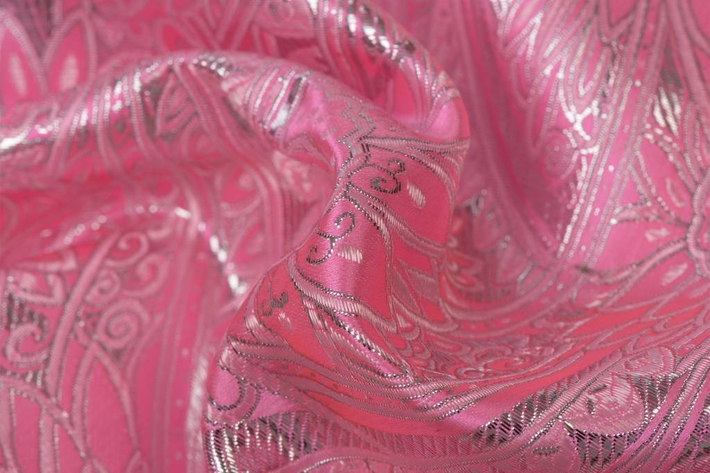 Brokaat Floral Rose-Zilver