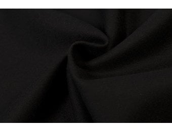 Katoen Flanel Uni Zwart