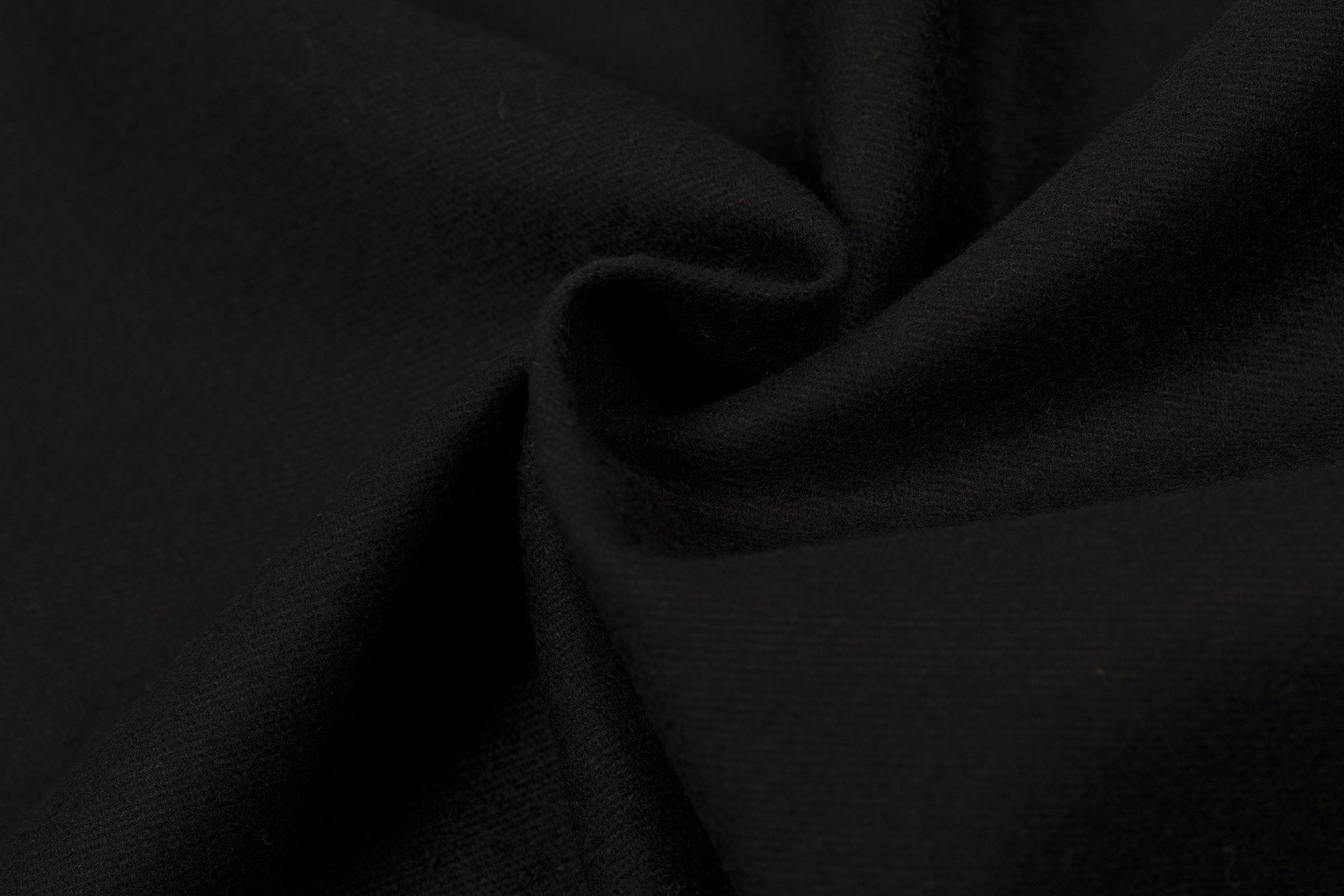 Katoen Flanel Uni Zwart