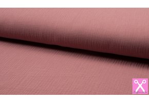 Baby Cotton – Mousseline Stof - Oud Roze
