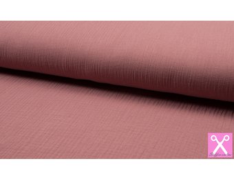 Baby Cotton – Mousseline Stof - Oud Roze