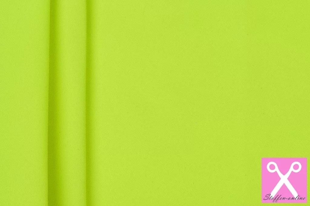 Workwear - Keperkatoen Stof Fluor Citroengeel – Slijtvast & Duurzaam
