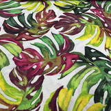 Deco Stof Tropical Leaves Colored