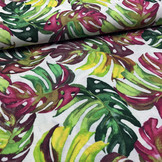 Deco Stof Tropical Leaves Colored