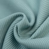 Rib Jersey Stof Zeegroen