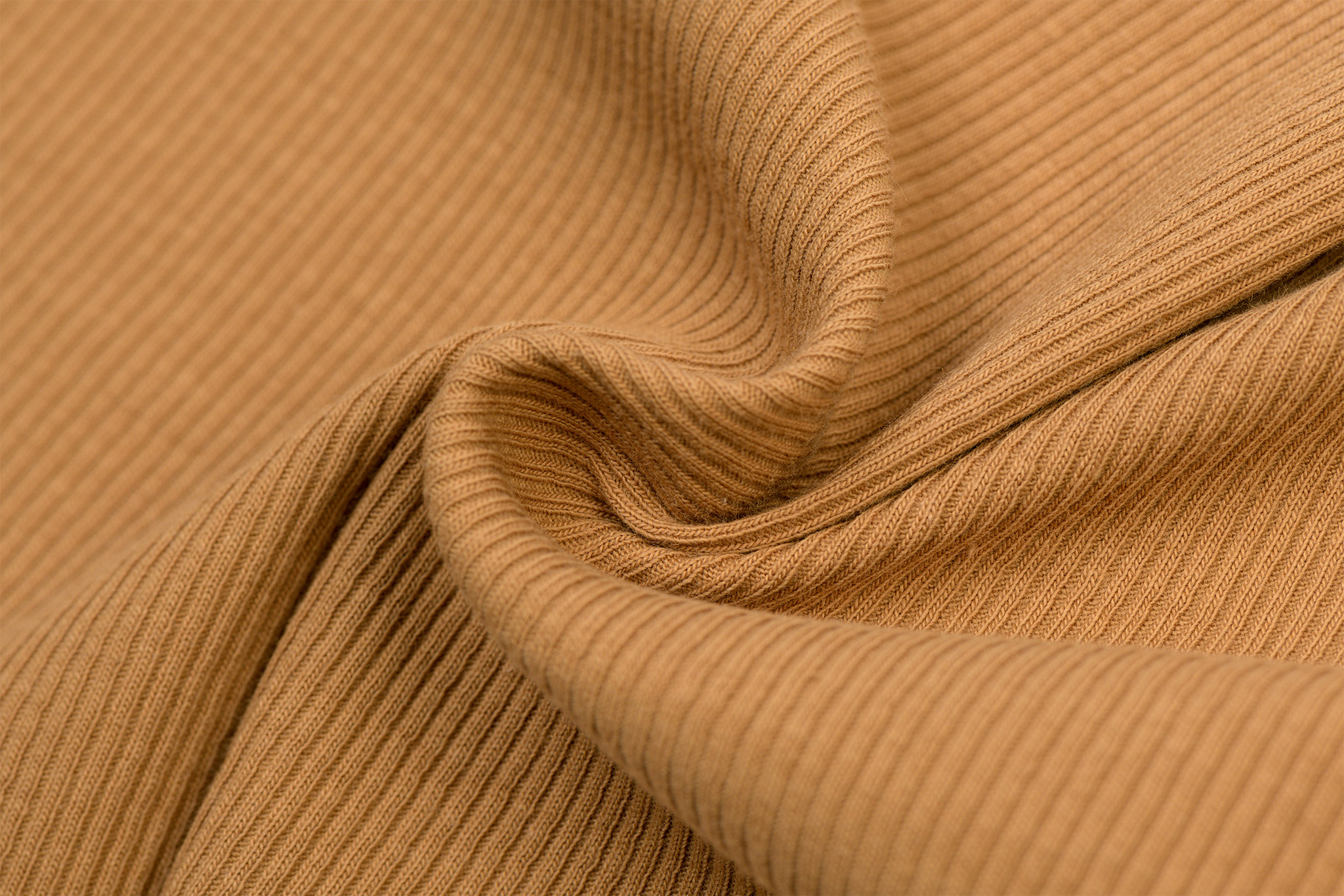 Rib Jersey Stof Camel