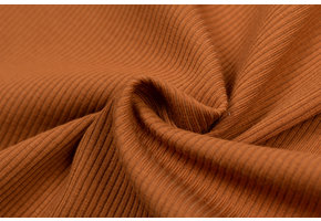Rib Jersey Stof Cognac