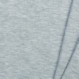 Rib Jersey Stof Licht Grijs Melange