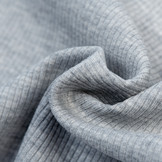 Rib Jersey Stof Licht Grijs Melange