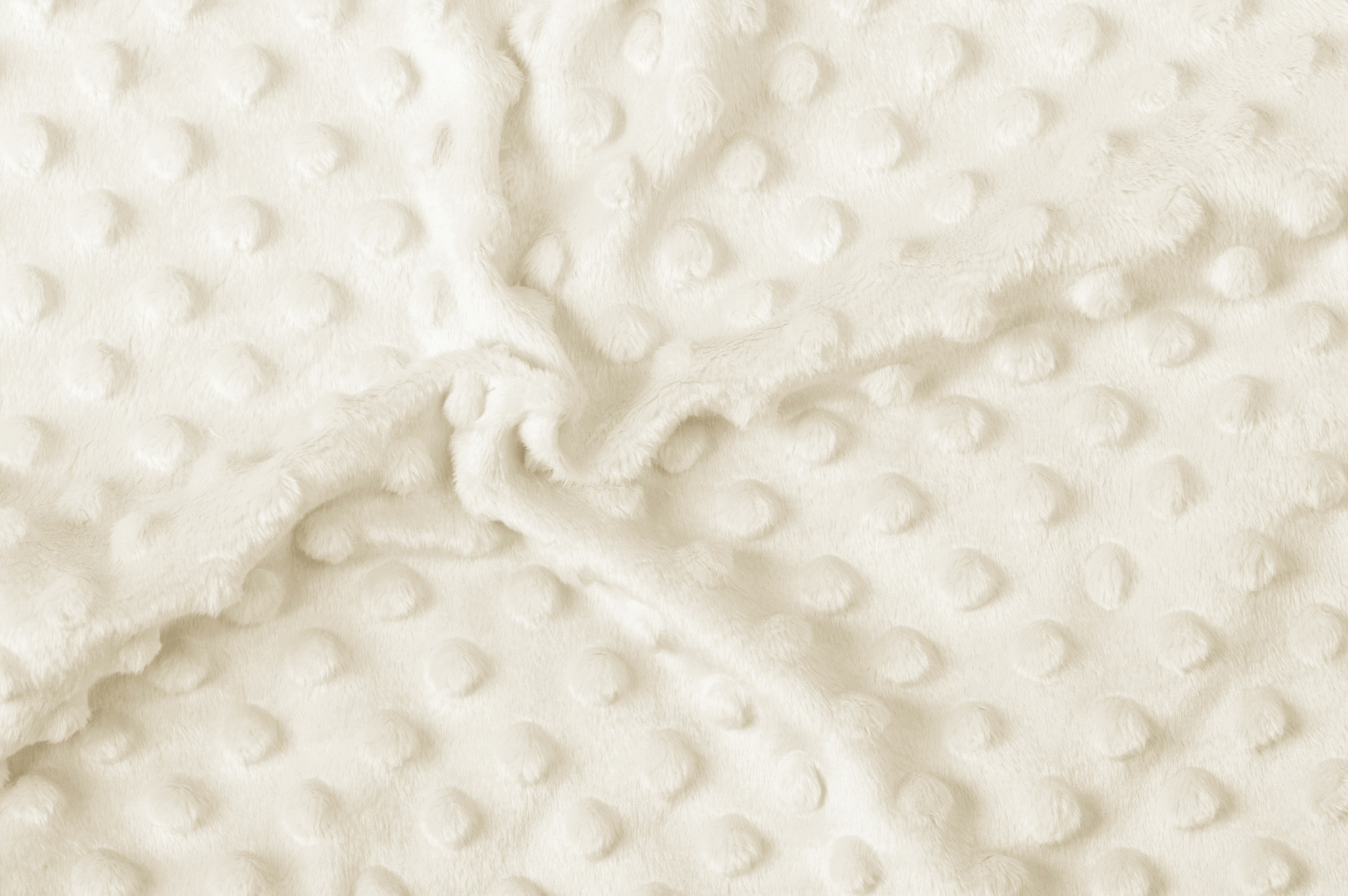Minky Fleece Stof Ecru