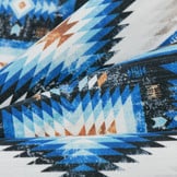 Outdoor Stof Ikat Azul