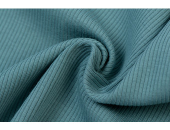 Rib Jersey Stof Oud Groen