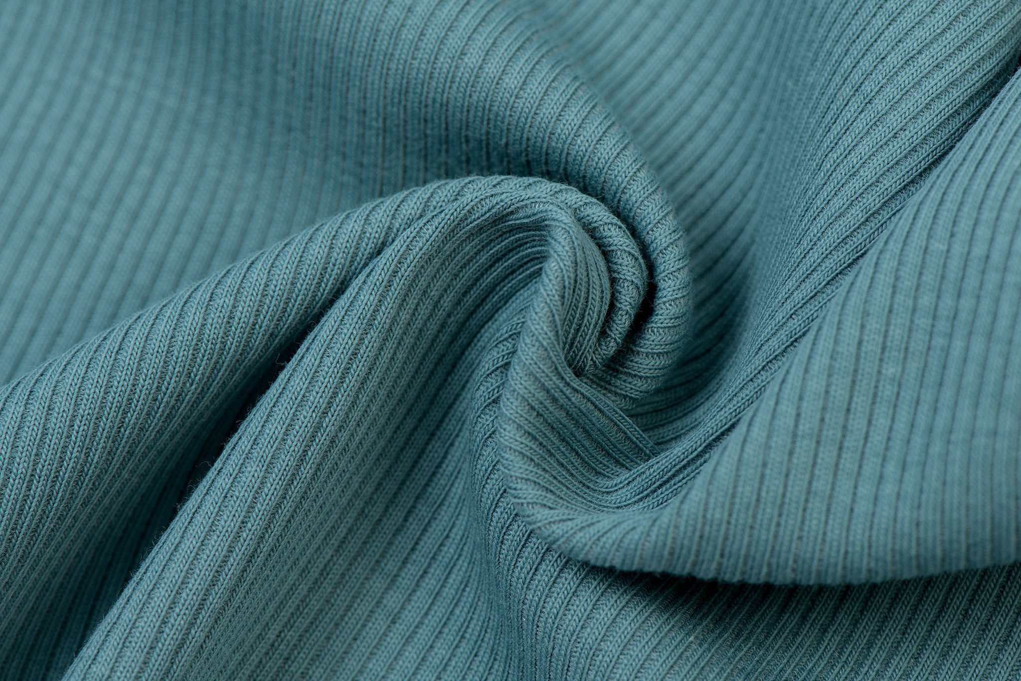 Rib Jersey Stof Oud Groen