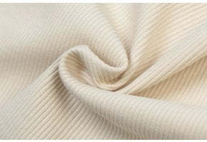 Rib Jersey Stof Naturel Beige