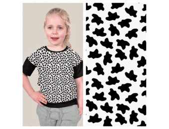 Tricot Koeien Print Zwart / Wit
