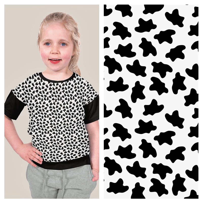 Tricot Koeien Print Zwart / Wit