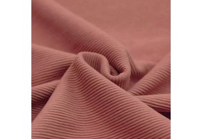 Ottoman Rib Jersey Stof Klei Roze