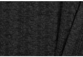 Gebreide Kabel Jacquard Stof Donkergrijs Melange