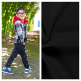 Sweatshirt stof effen zwart