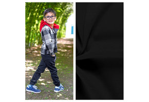 Sweatshirt stof effen zwart