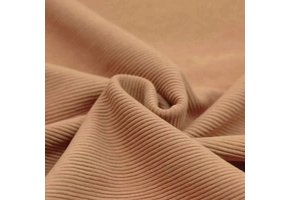 Ottoman Rib Jersey Stof Perzik