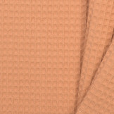 Wafelkatoen Pique Perzik