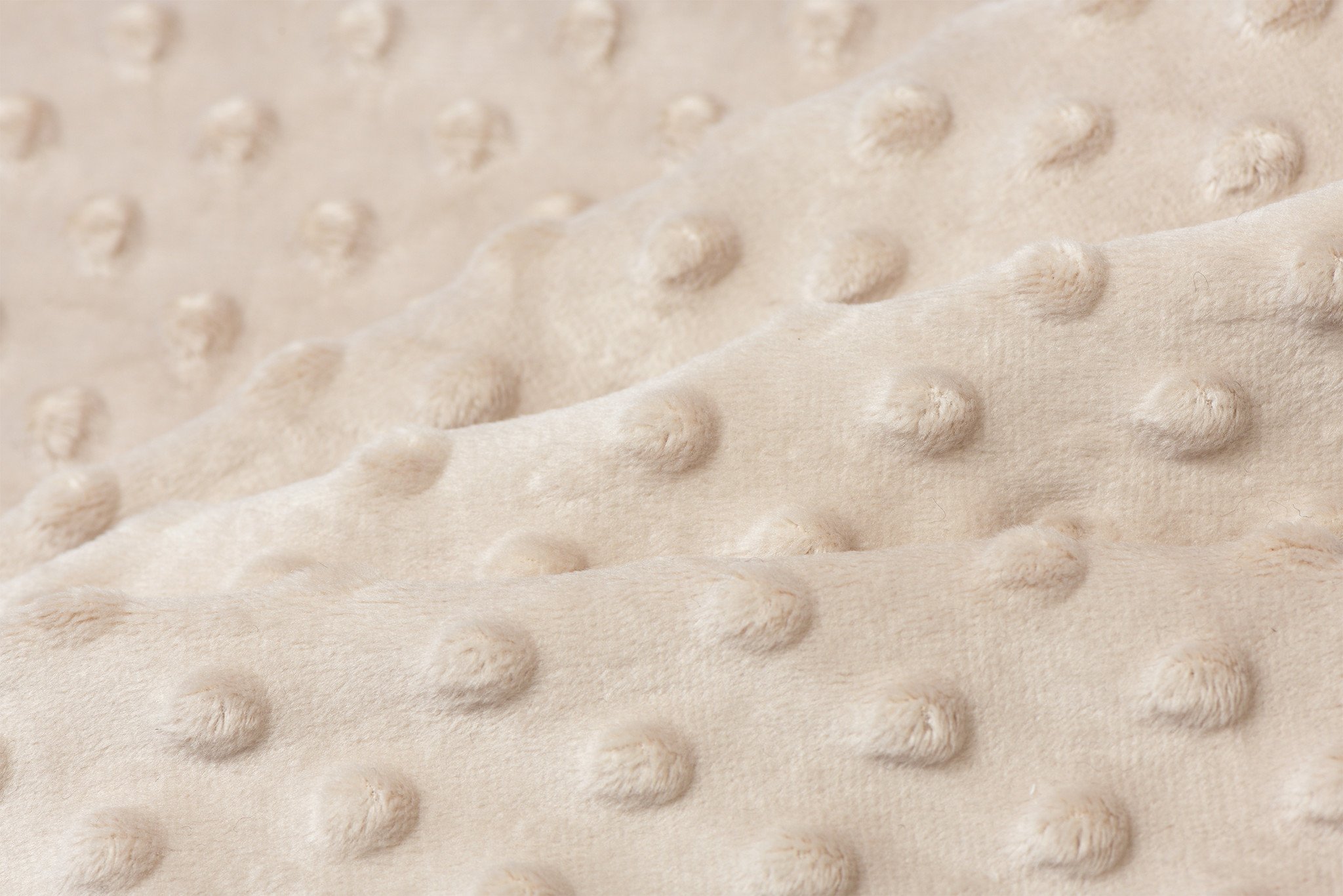 Minky Fleece Stof Licht Beige