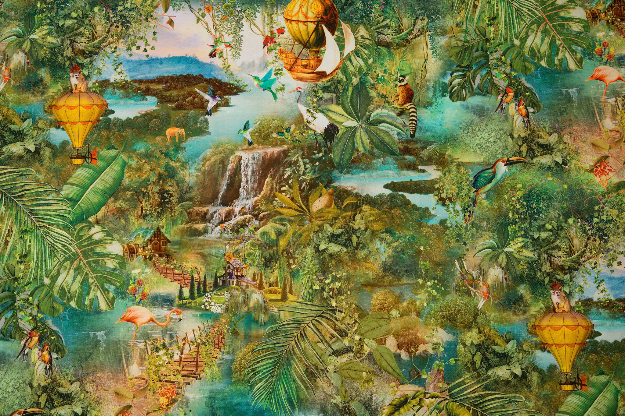 Decostof 280 cm Breed, Madagaskar Multico