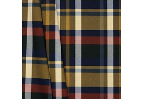 Schotse Ruit / Tartan Check Stretch Grey / Red / Yellow