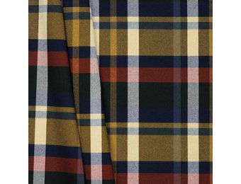 Schotse Ruit / Tartan Check Stretch Grey / Red / Yellow