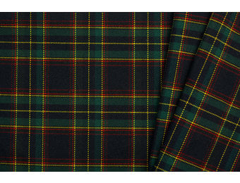 Schotse Ruit / Tartan Check Stretch Green / Red / Blue