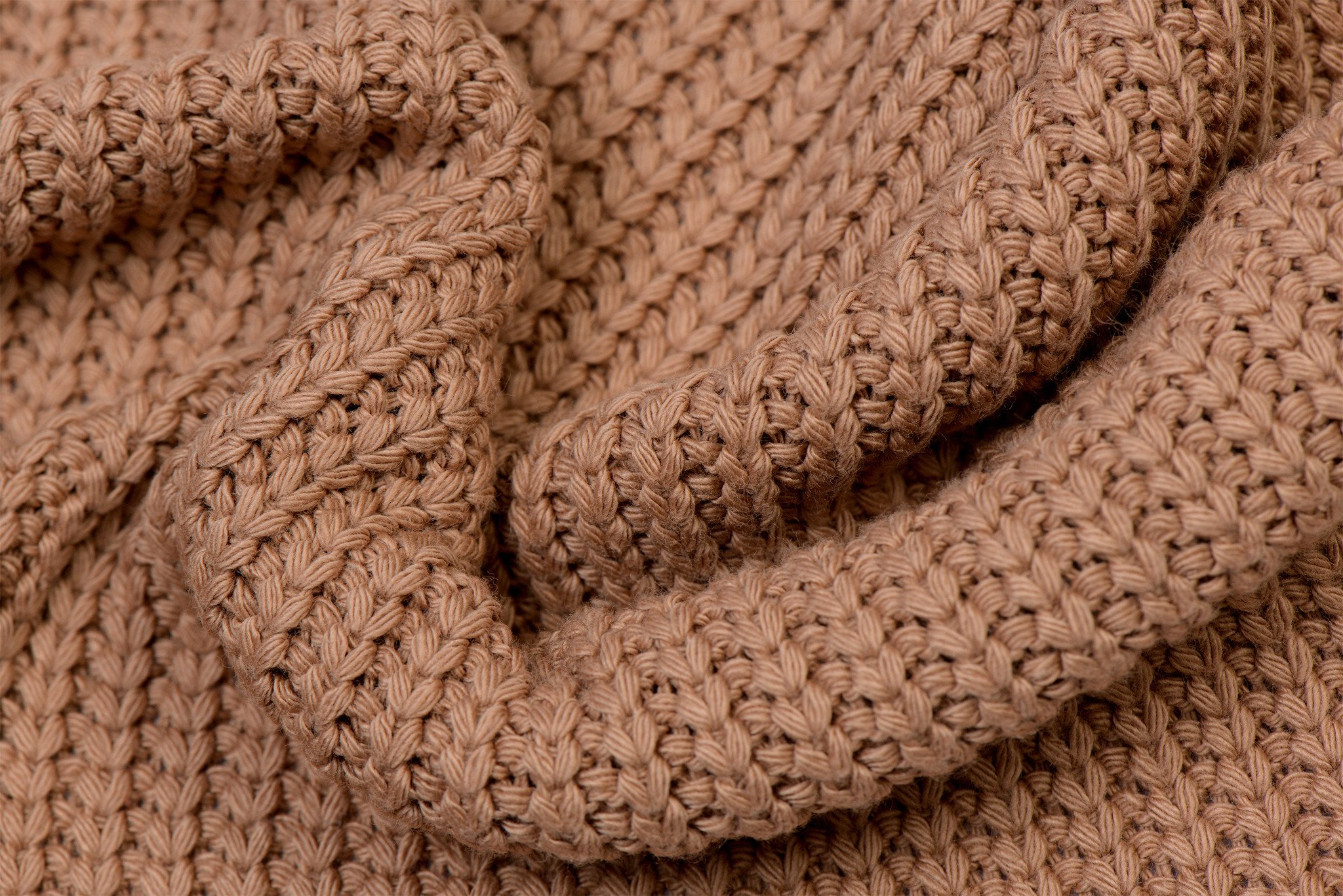 Gebreide stof, Big Knit Cable Perzik