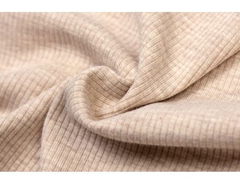 Rib Jersey Stof Beige Melange