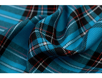 Schotse ruit turquoise