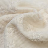 Baby Cotton / Double Gauze Embroidery Ecru