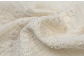 Baby Cotton / Double Gauze Embroidery Ecru