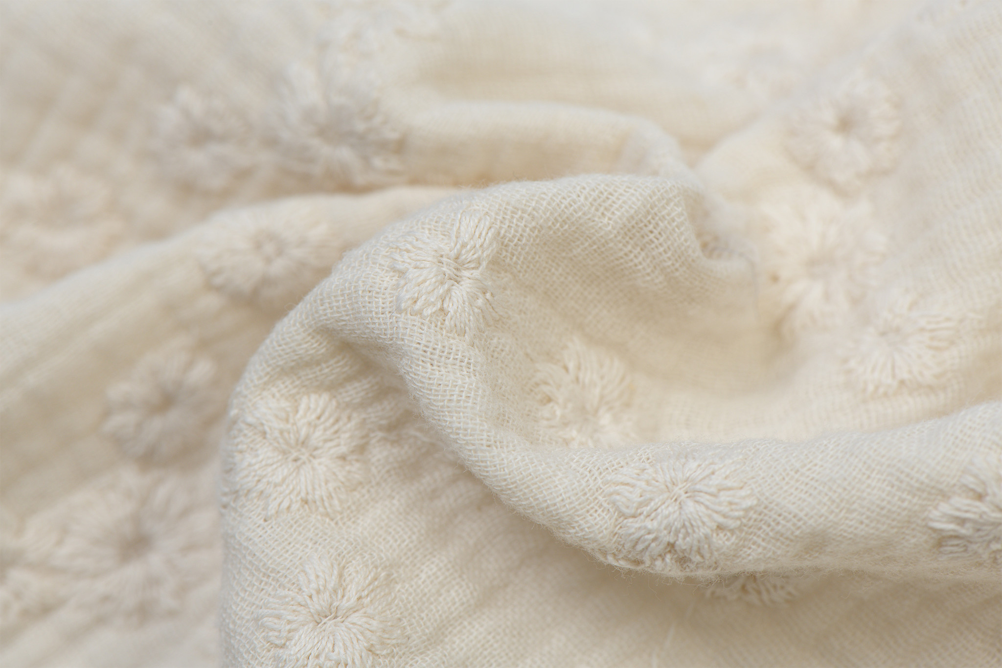 Baby Cotton / Double Gauze Embroidery Ecru
