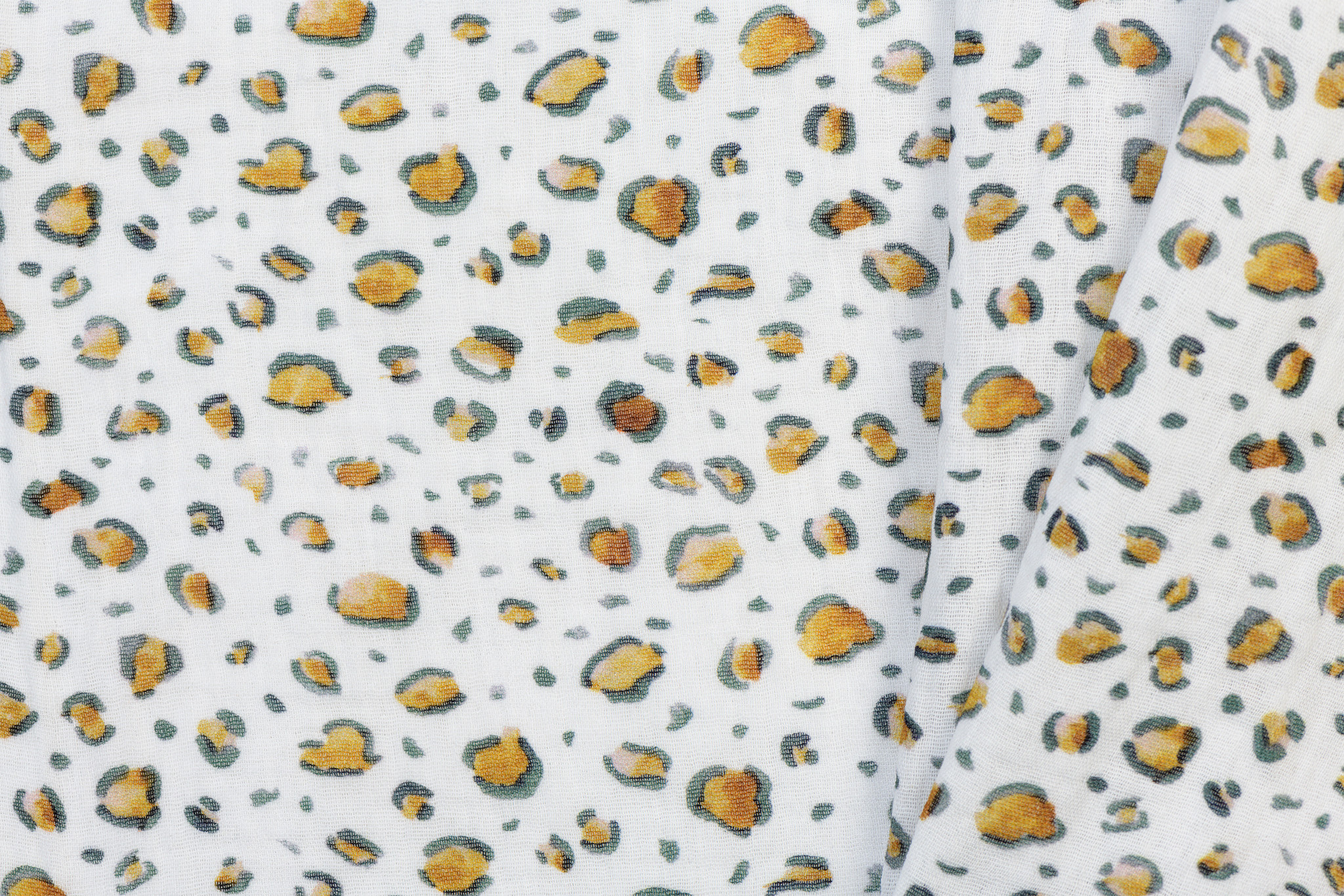 Double gauze digital animal skin white